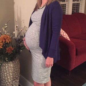 Grey longsleeve maternity dress size small